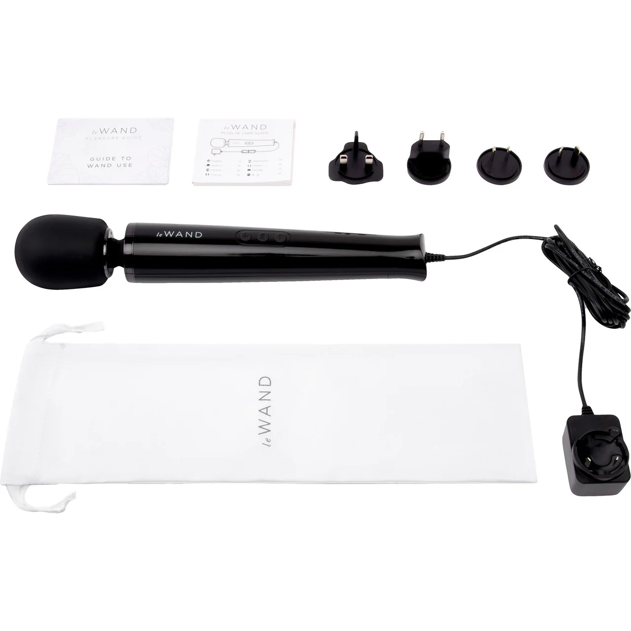 Le Wand Plug-In Vibrating Body Massager - Black - Image 9