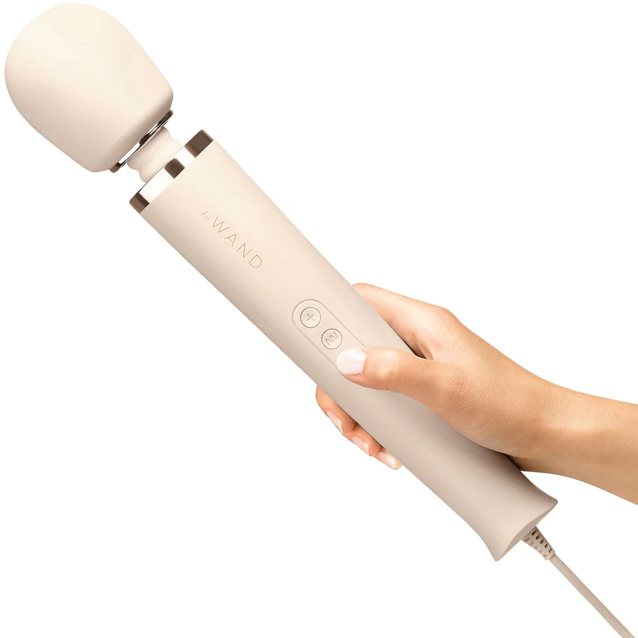 Le Wand Plug-In Vibrating Body Massager - Cream - Image 2