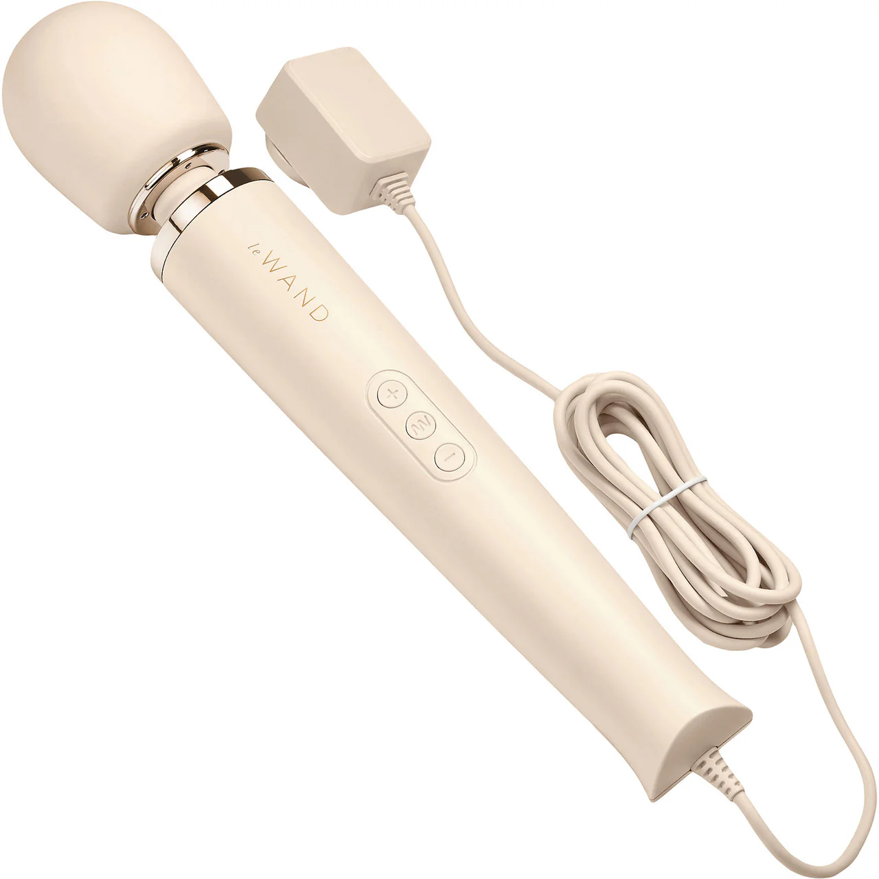Le Wand Plug-In Vibrating Body Massager - Cream - Image 4