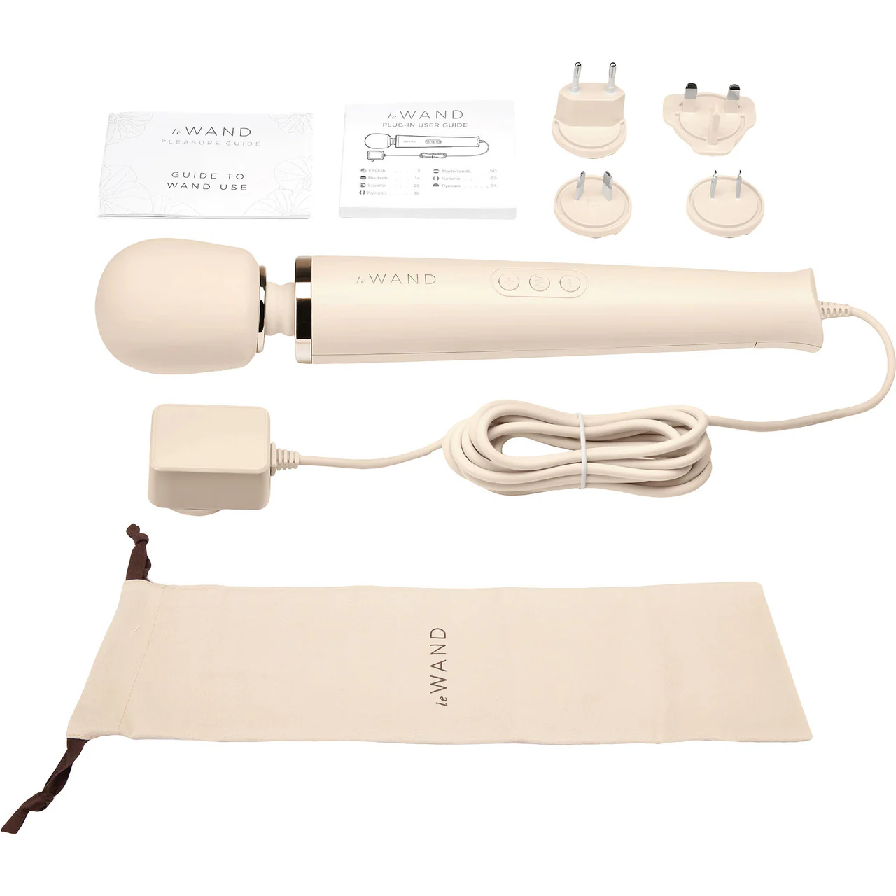 Le Wand Plug-In Vibrating Body Massager - Cream - Image 6