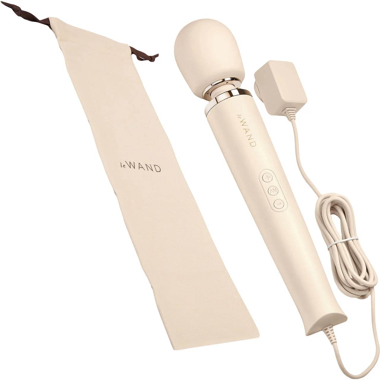 Le Wand Plug-In Vibrating Body Massager - Cream - Image 7