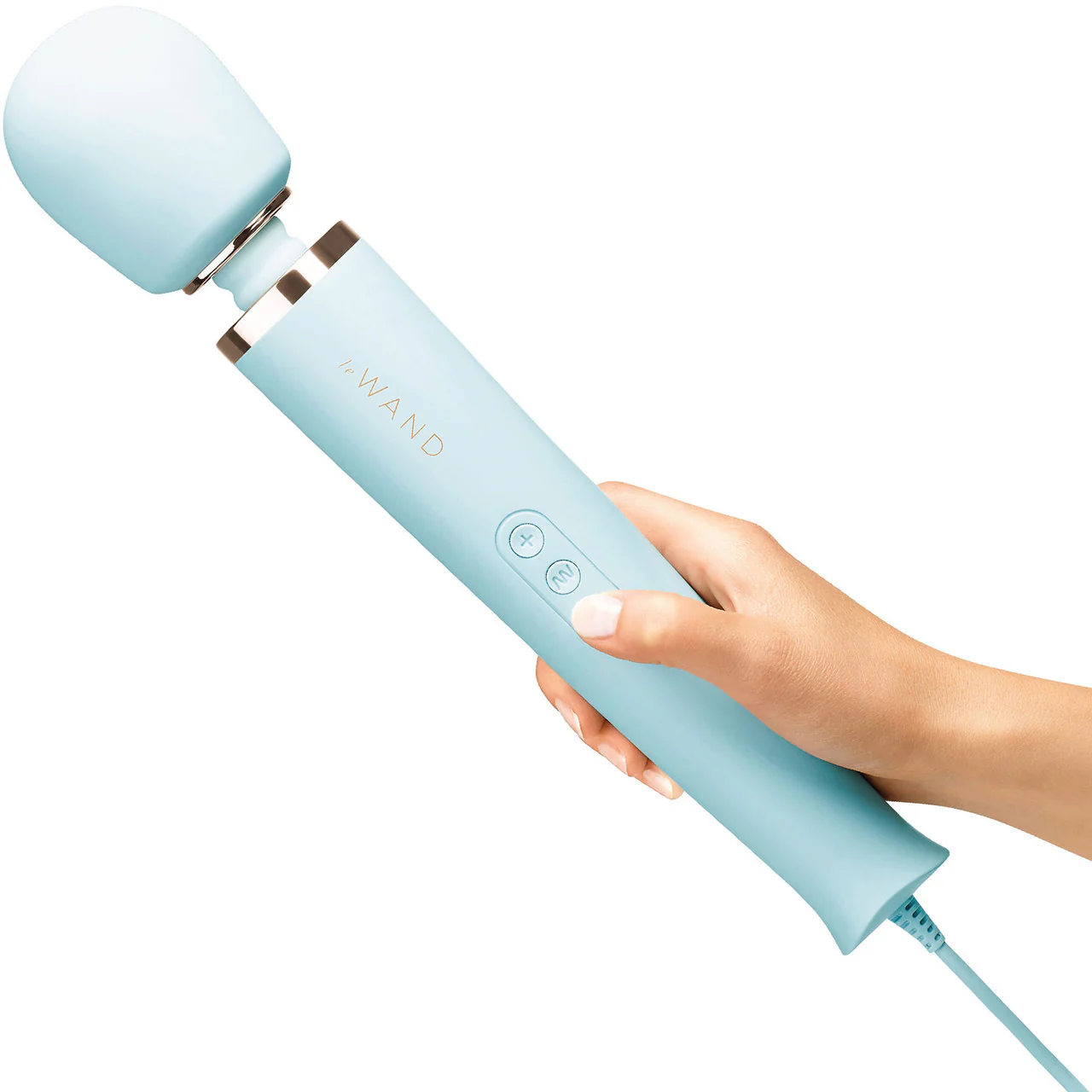 Le Wand Plug-In Vibrating Body Massager - Sky Blue - Image 2