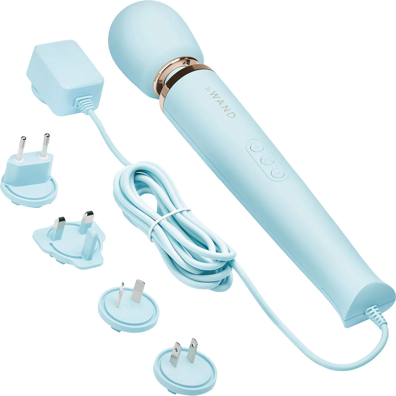 Le Wand Plug-In Vibrating Body Massager - Sky Blue - Image 6