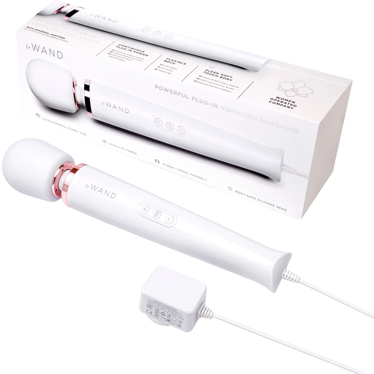 Le Wand Plug-In Vibrating Body Massager - White - Image 11