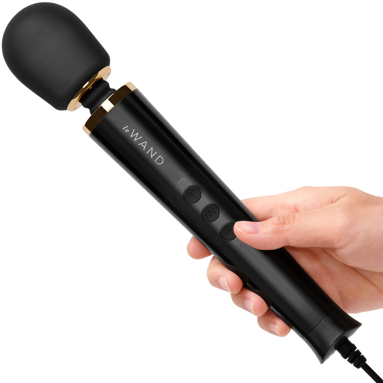 Le Wand Powerful Petite Plug-In Vibrating Body Massager - Black - Image 2