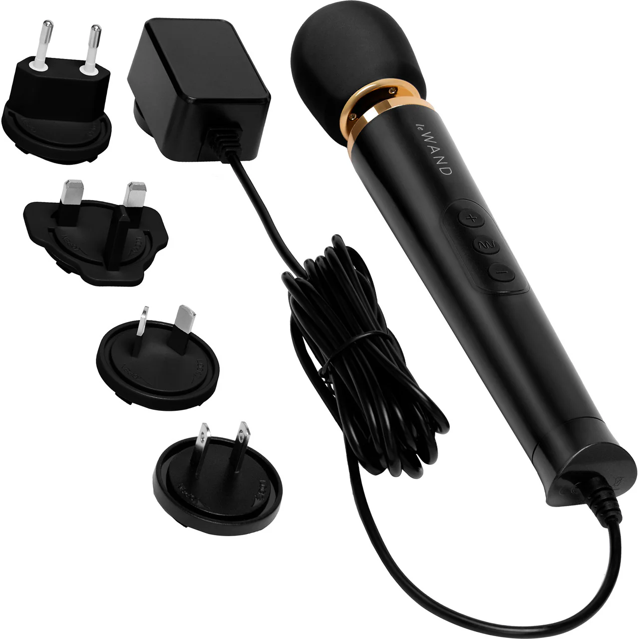 Le Wand Powerful Petite Plug-In Vibrating Body Massager - Black - Image 6