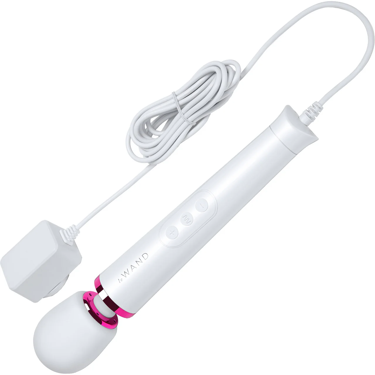 Le Wand Powerful Petite Plug-In Vibrating Body Massager - White - Image 3
