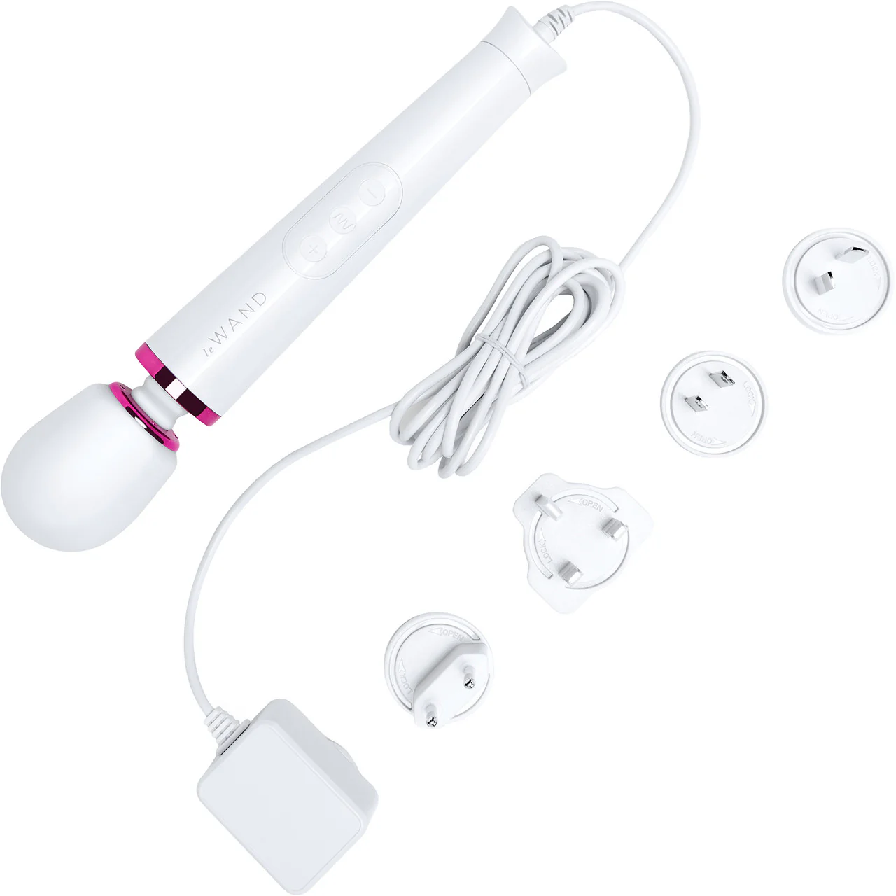 Le Wand Powerful Petite Plug-In Vibrating Body Massager - White - Image 4