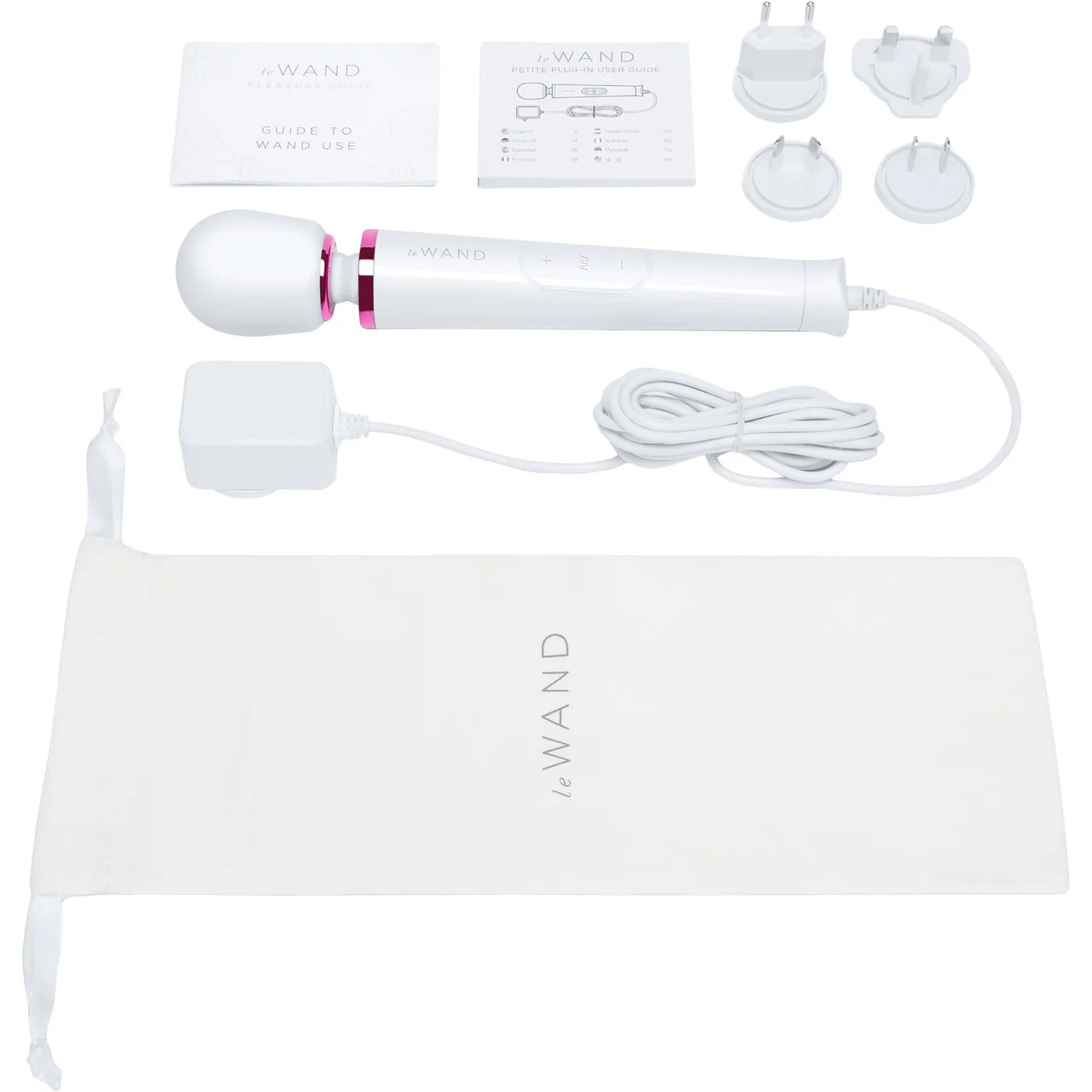 Le Wand Powerful Petite Plug-In Vibrating Body Massager - White - Image 5