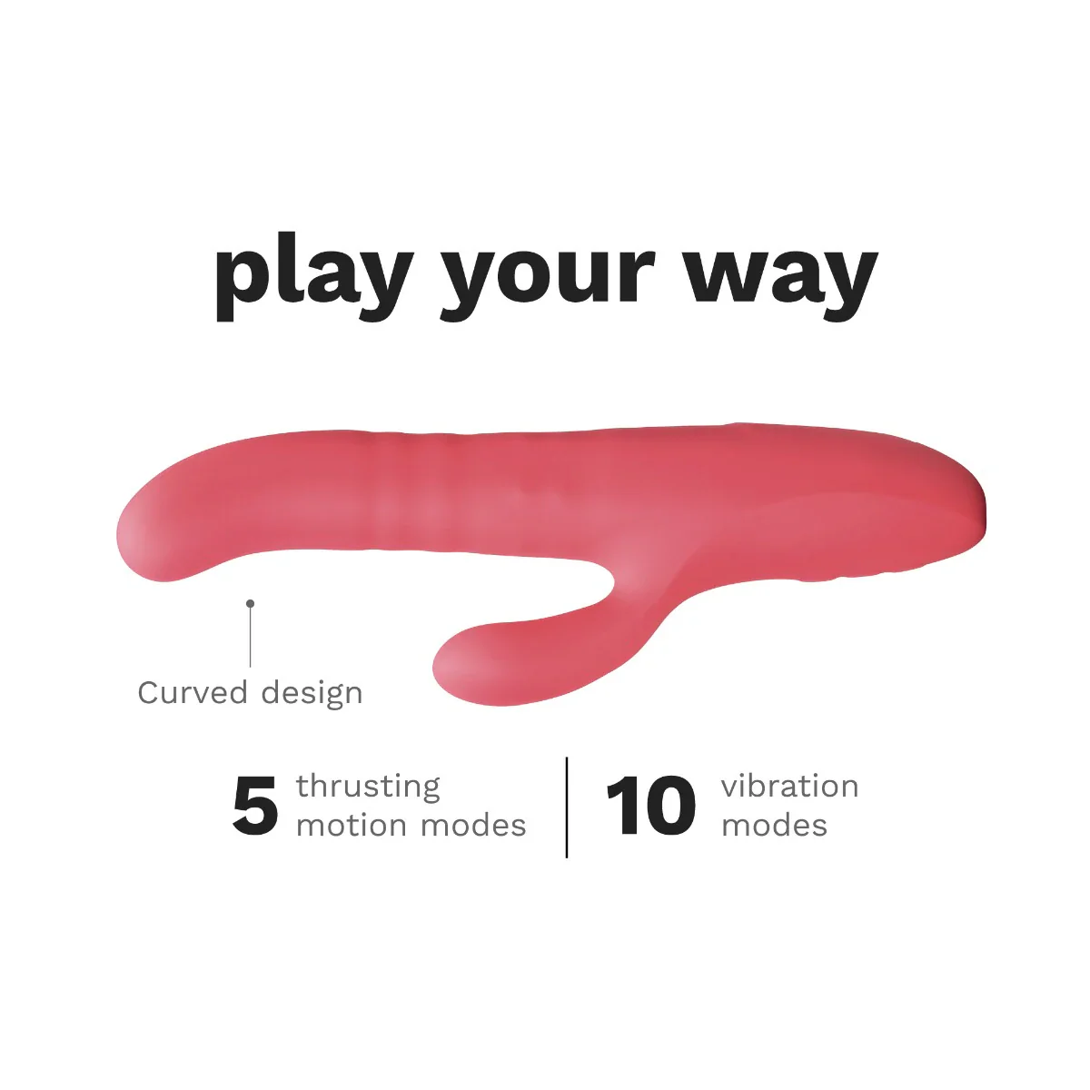 Le Wand Thrust Rechargeable Thrusting Silicone Rabbit Vibrator - Image 12