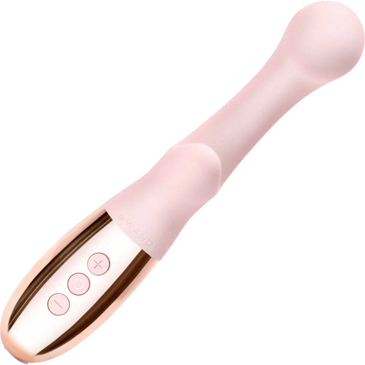 Le Wand XO Waterproof Rechargeable Silicone Dual Stimulation Vibrator - Rose Gold - Image 4