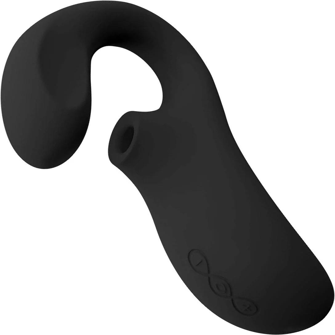 LELO ENIGMA Rechargeable Silicone Dual Stimulation Pressure Wave Vibrator - Black - Image 3