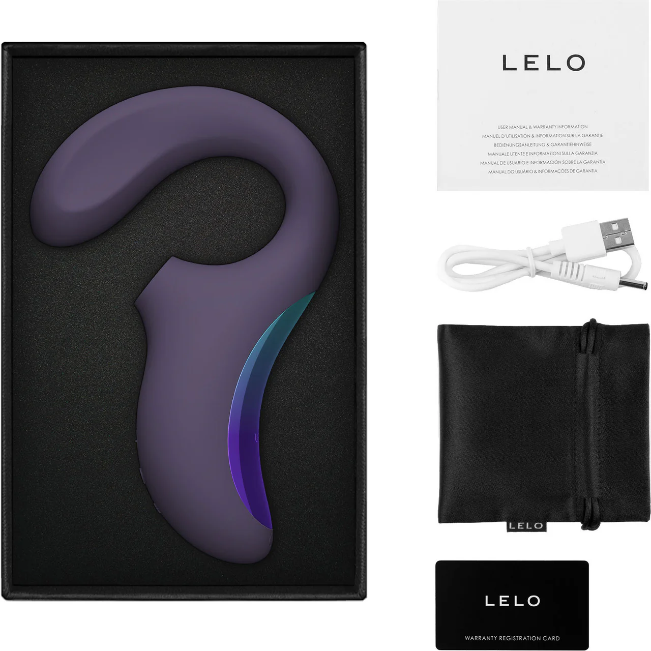 LELO ENIGMA Wave Rechargeable Silicone Multi Stimulation Pressure Wave Vibrator - Cyber Purple - Image 3