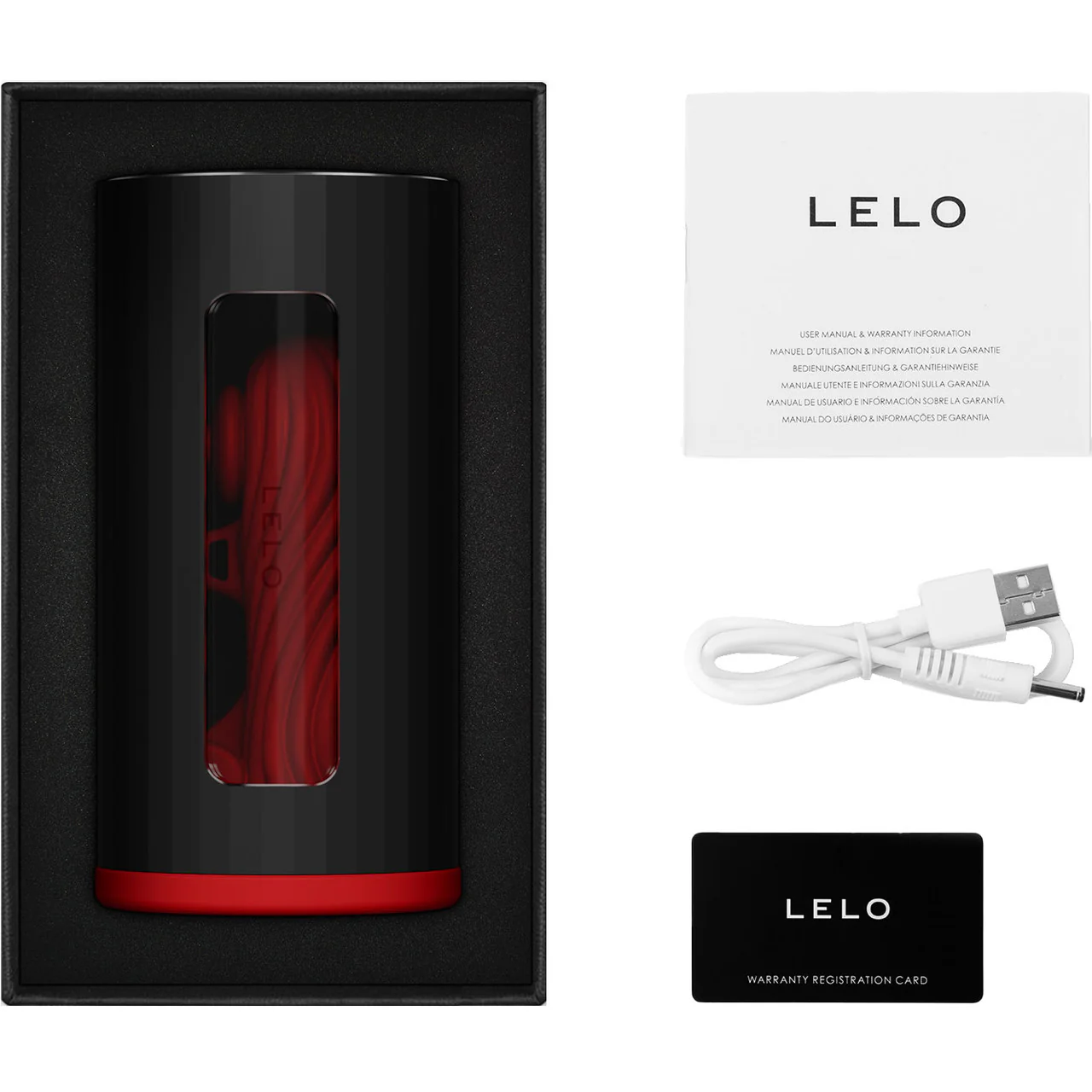 LELO F1S V3 Pleasure Console AI App Enabled Silicone Pulsing & Vibrating Penis Masturbator - Red - Image 3