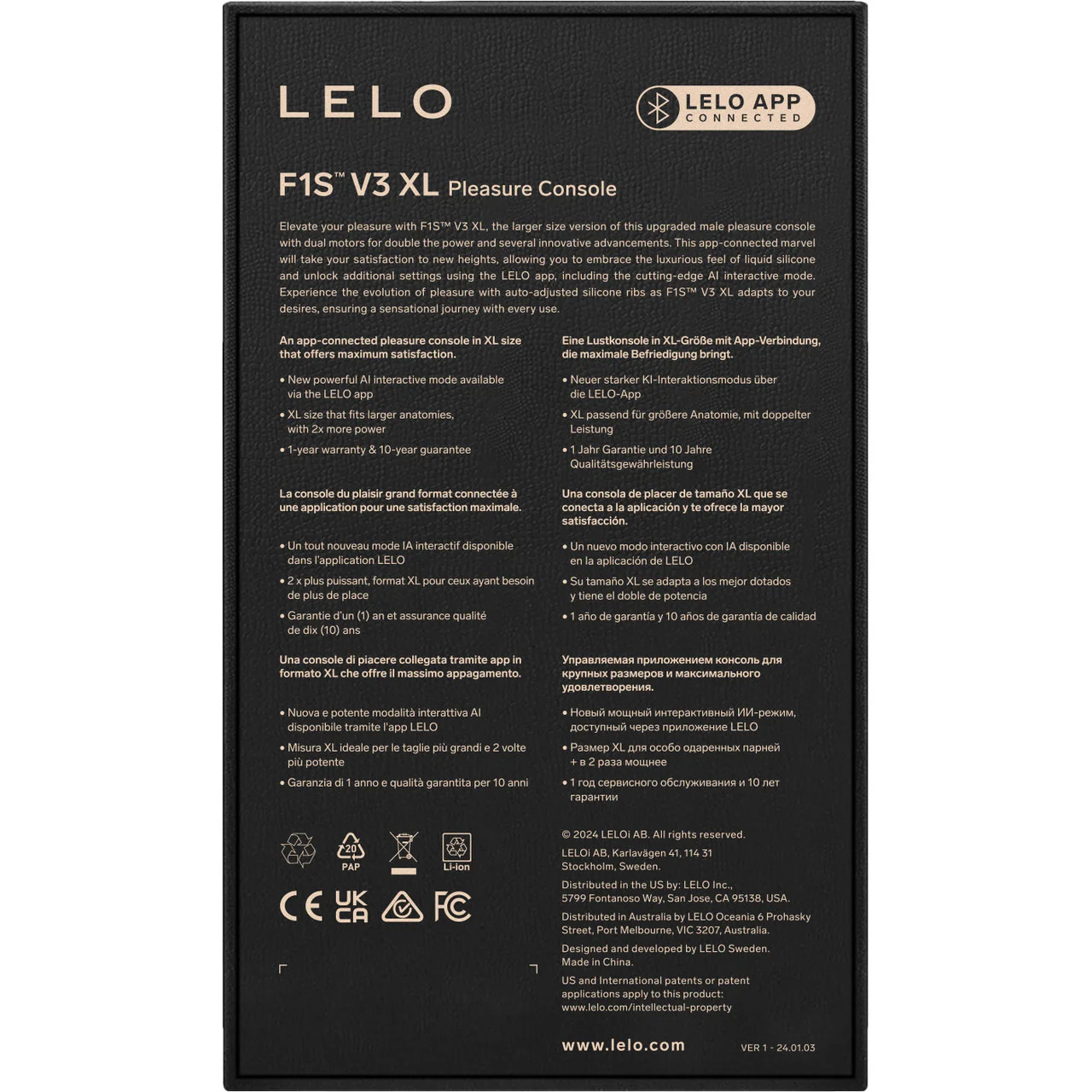LELO F1S V3 XL Pleasure Console AI App Enabled Silicone Pulsing & Vibrating Penis Masturbator - Teal - Image 8