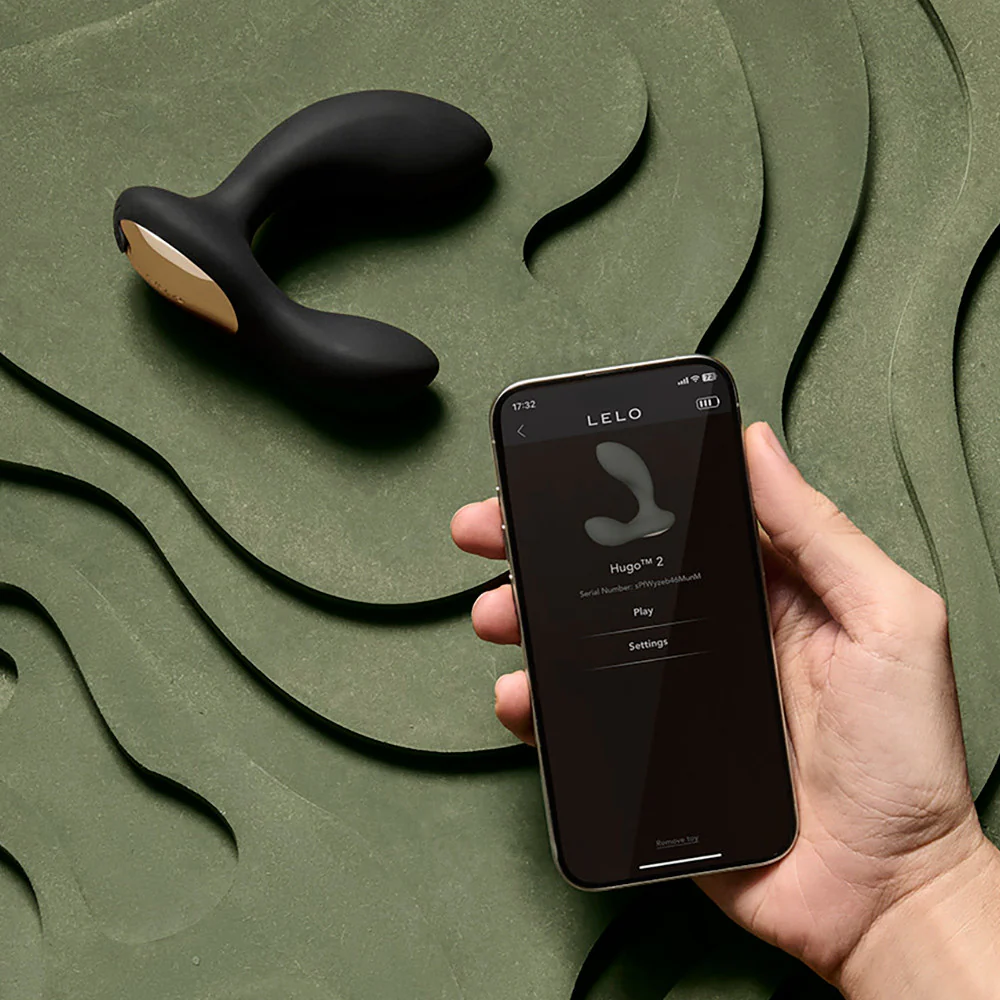 LELO HUGO 2 Rechargeable Waterproof Silicone App Controlled Prostate Massager - Black - Image 2