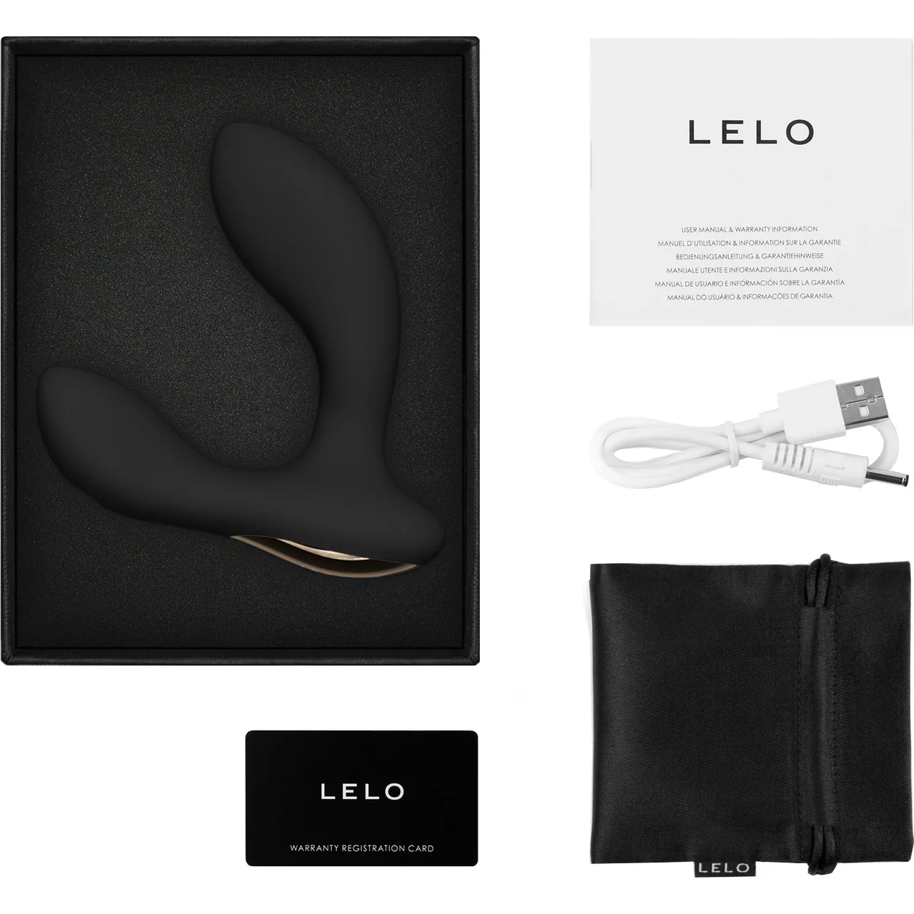 LELO HUGO 2 Rechargeable Waterproof Silicone App Controlled Prostate Massager - Black - Image 5