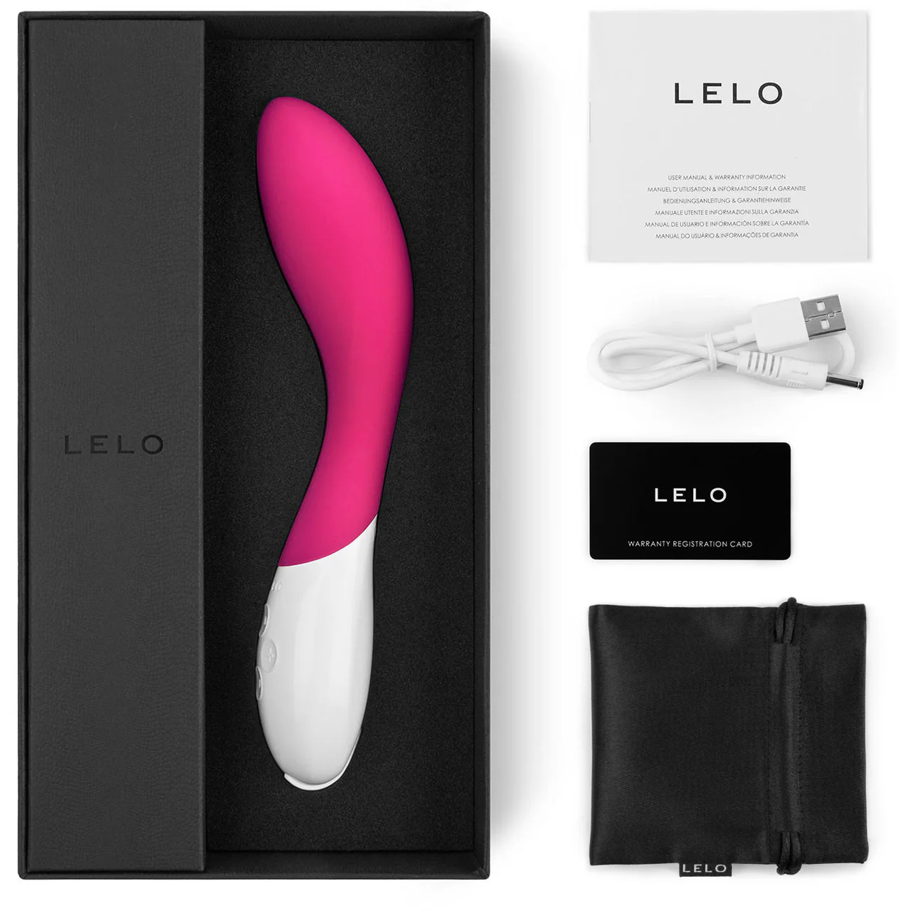 LELO Mona 2 Silicone Rechargeable Waterproof G-Spot Vibrator - Cerise - Image 3