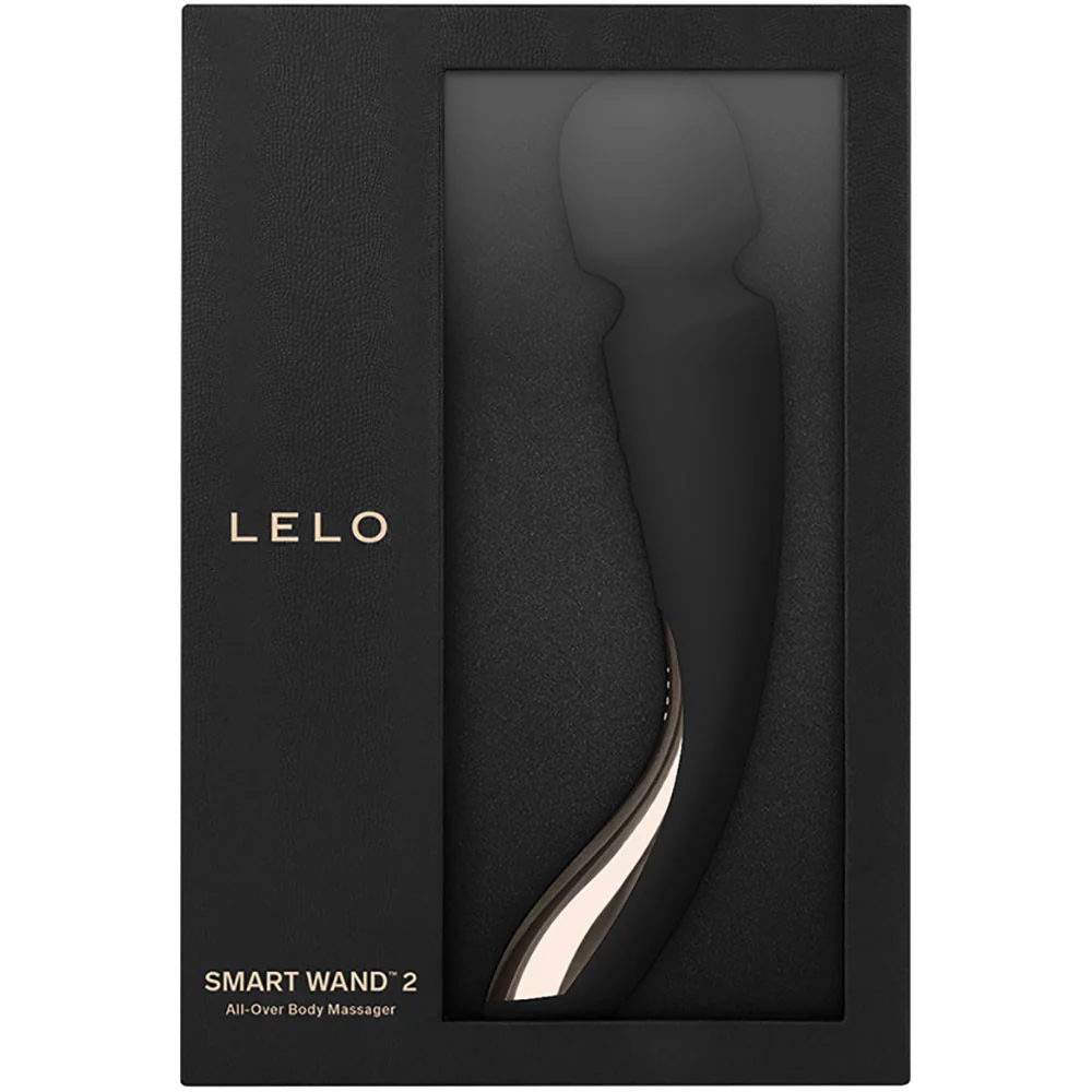 LELO Smart Wand 2 Medium Rechargeable Wand Style Vibrator - Black - Image 3