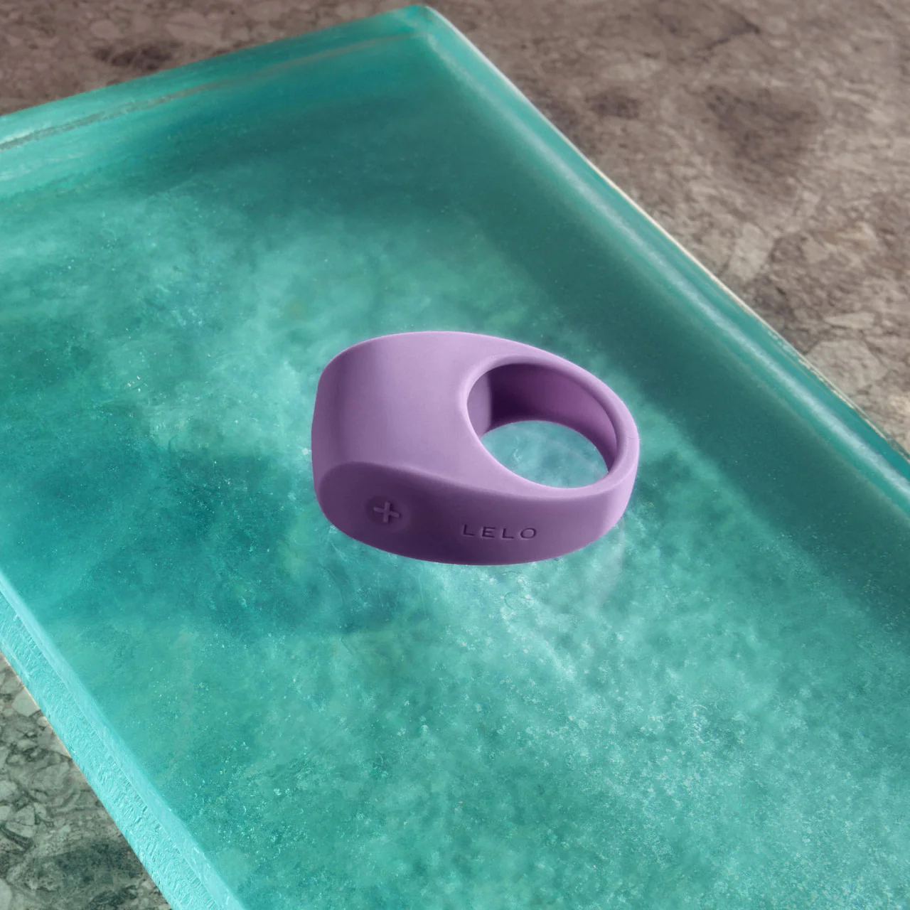 LELO TOR 3 Silicone Waterproof Rechargeable App Enabled Vibrating Cock Ring - Violet Dust - Image 5