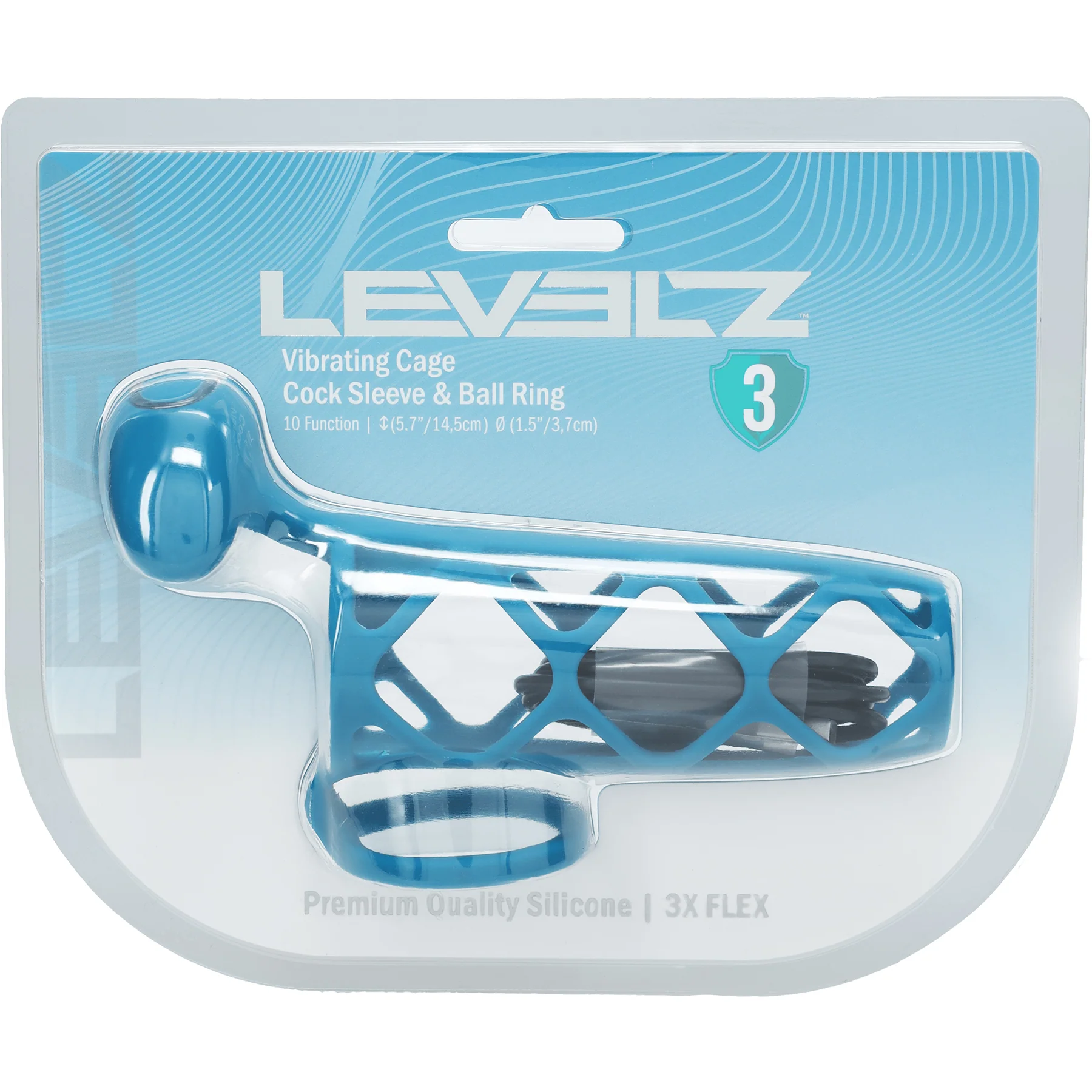 LEVELZ Vibrating Cage Silicone Cock Sleeve & Ball Ring - Image 5