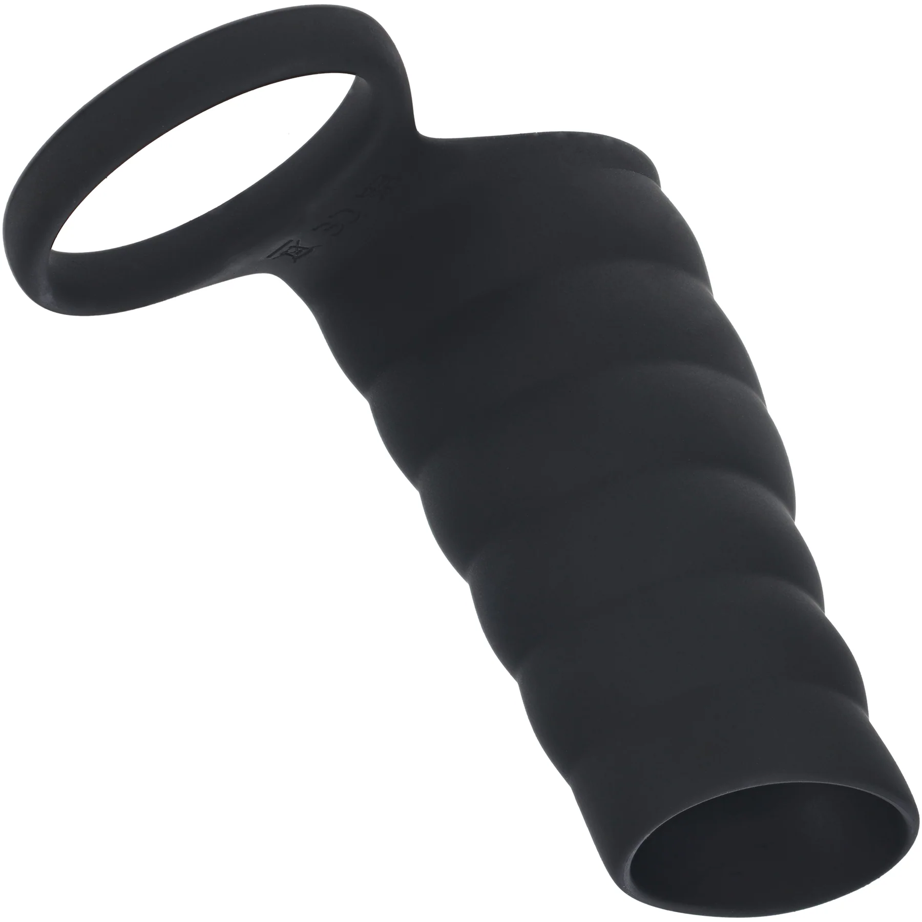 LEVELZ Vibrating Ribbed Silicone Cock Sleeve & Ball Ring - Image 2