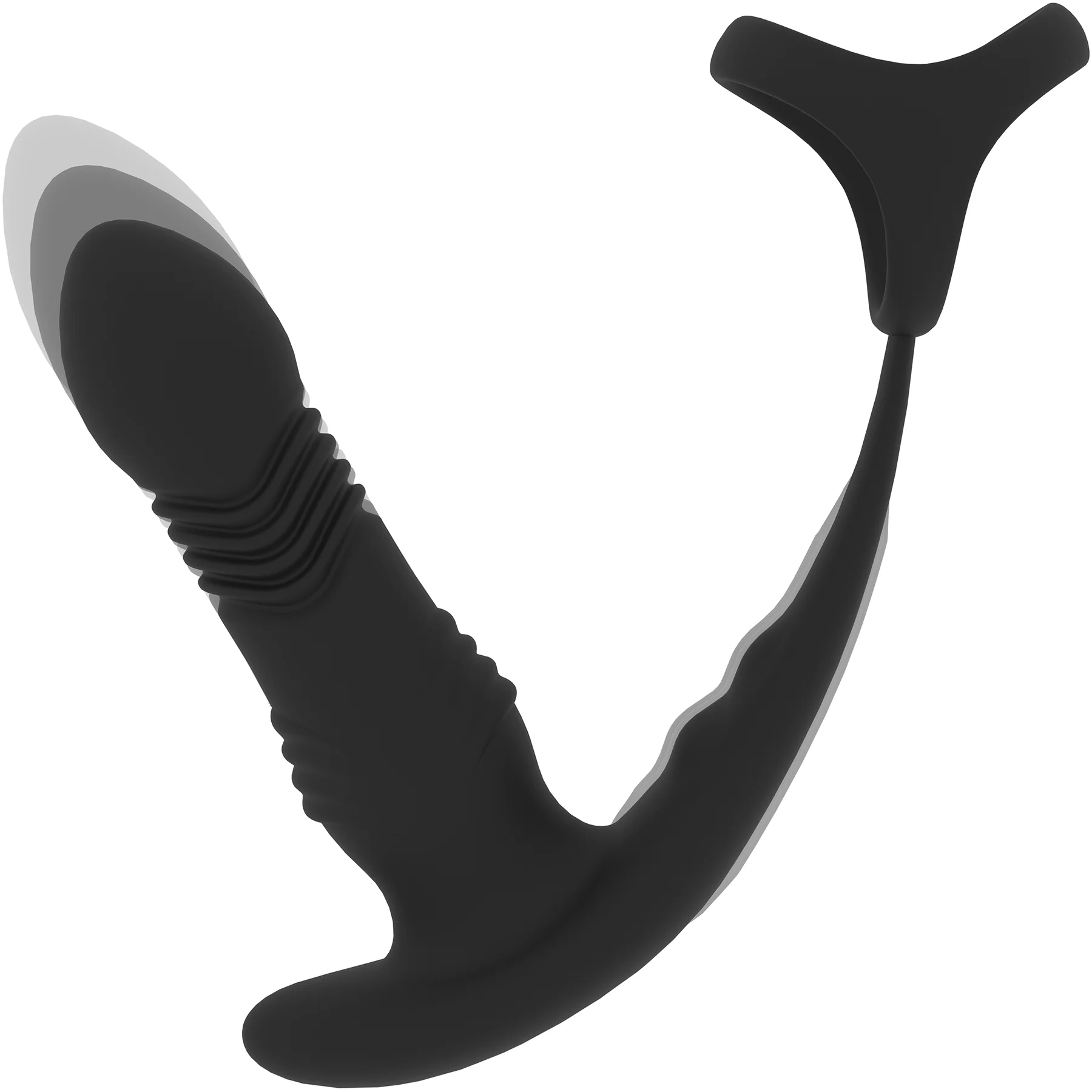 LEVELZ Vibrating & Thrusting Silicone Prostate Massager With Tri O Cock Ring - Image 2