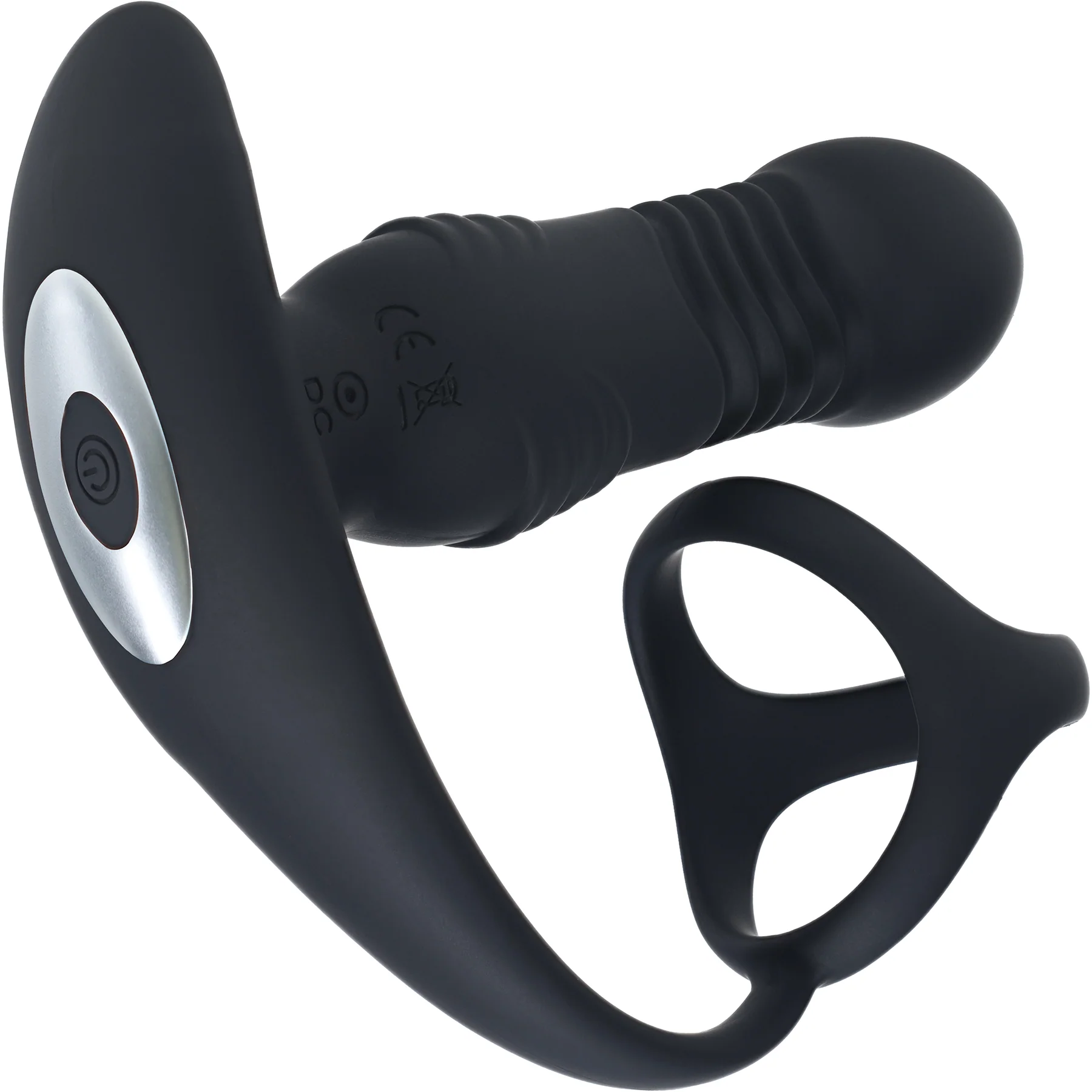 LEVELZ Vibrating & Thrusting Silicone Prostate Massager With Tri O Cock Ring - Image 3