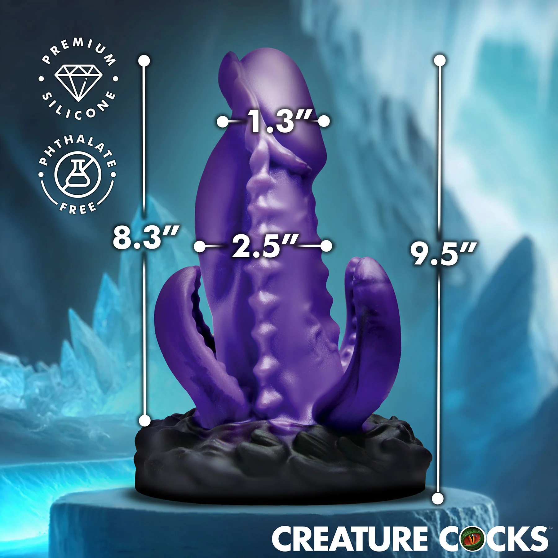 Leviathan 7" Silicone Suction Cup Dildo By Creature Cocks - Image 8