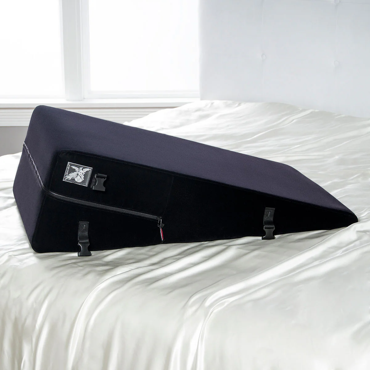 Liberator Black Label Ramp Sex Cushion With Wrist Cuffs, Blindfold & Tethers - Image 4