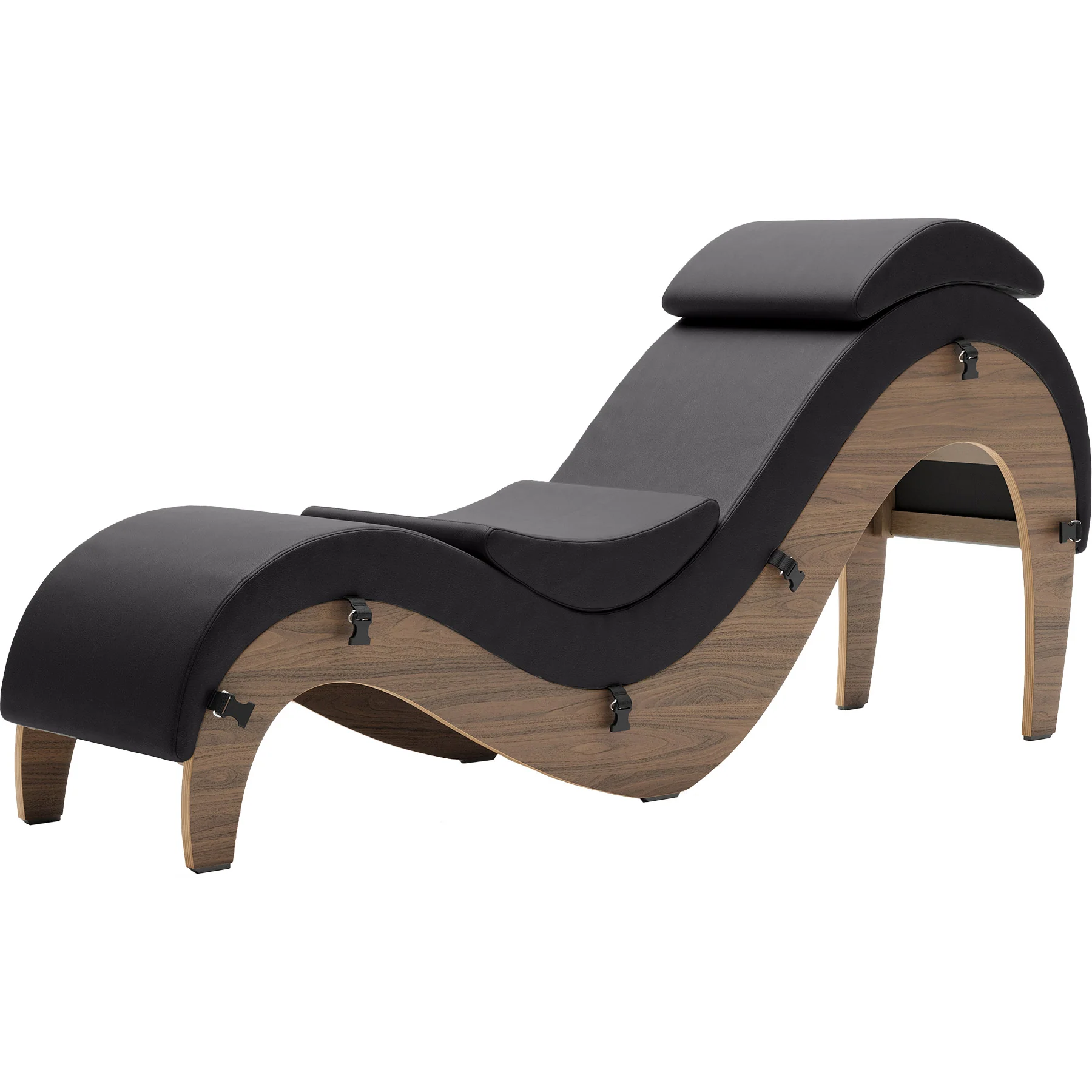 Liberator Supervio Luxury Chaise With Cuff Kit Restraints - Wood & SynLeather™ - Image 10
