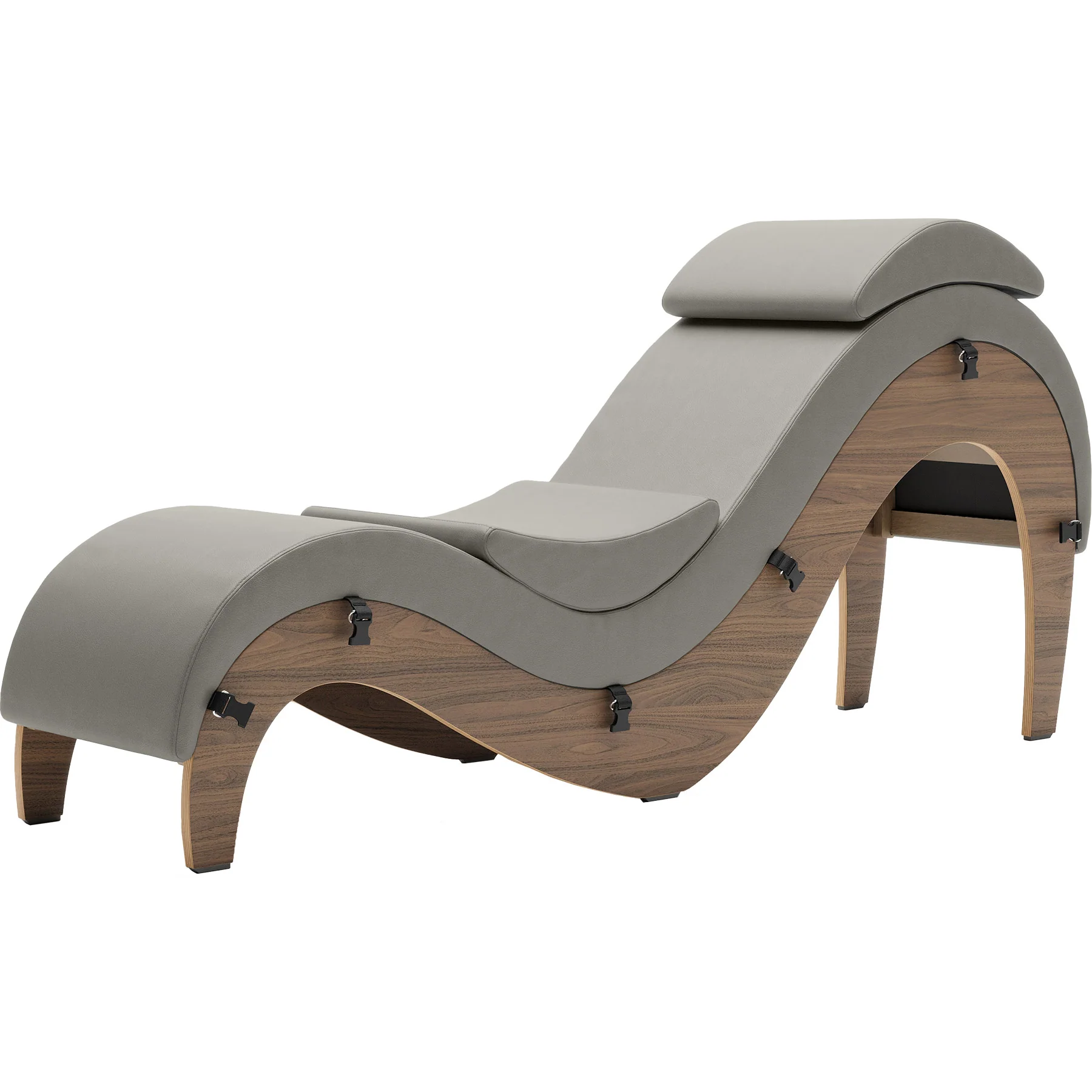 Liberator Supervio Luxury Chaise With Cuff Kit Restraints - Wood & SynLeather™ - Image 25