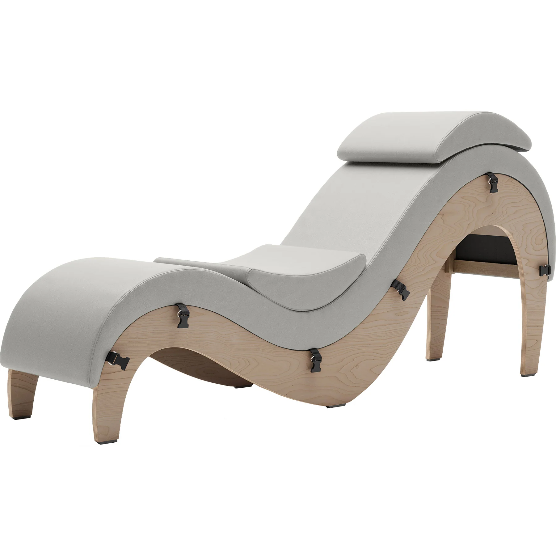 Liberator Supervio Luxury Chaise With Cuff Kit Restraints - Wood & SynLeather™ - Image 3
