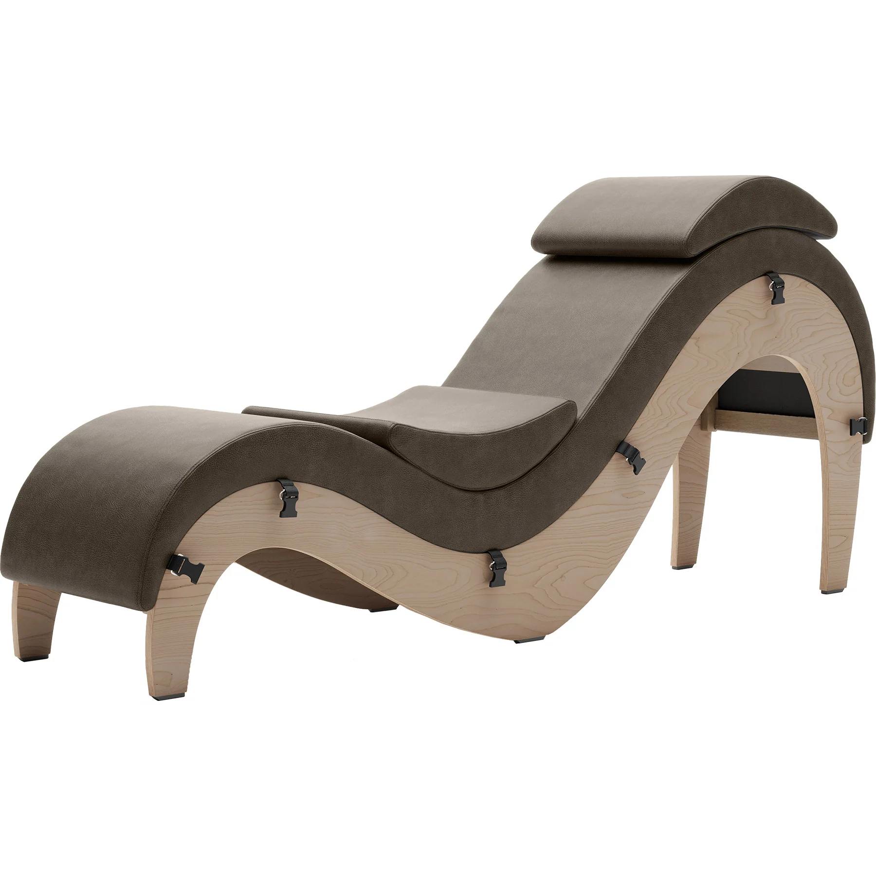 Liberator Supervio Luxury Chaise With Cuff Kit Restraints - Wood & SynLeather™ - Image 38