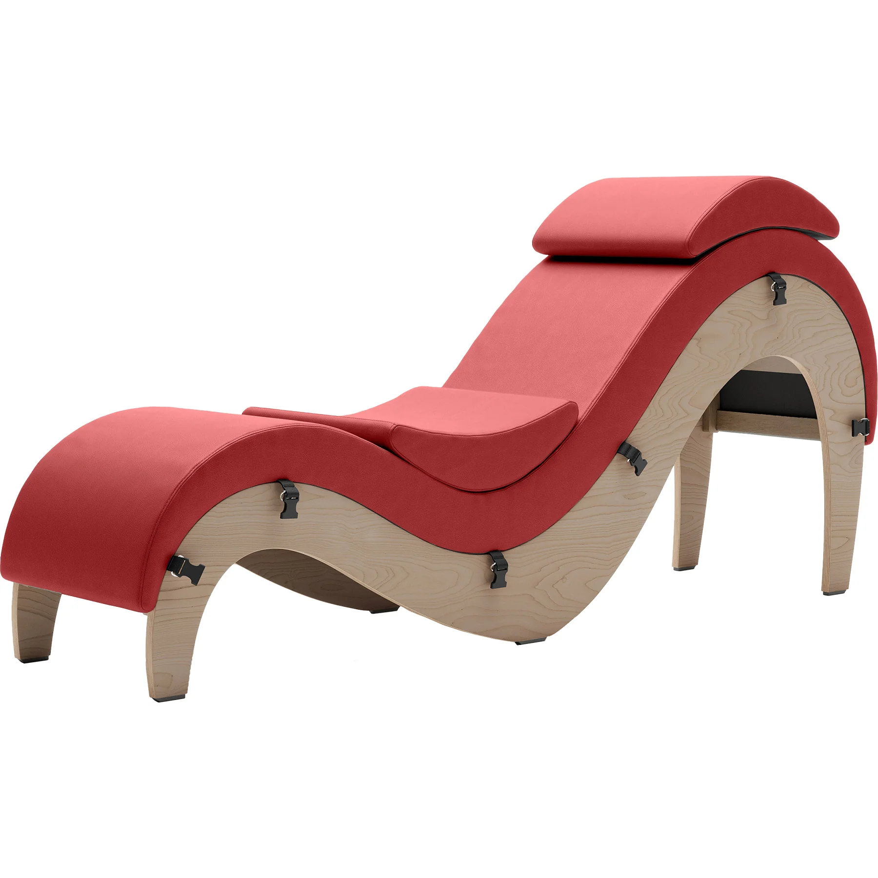 Liberator Supervio Luxury Chaise With Cuff Kit Restraints - Wood & SynLeather™ - Image 43