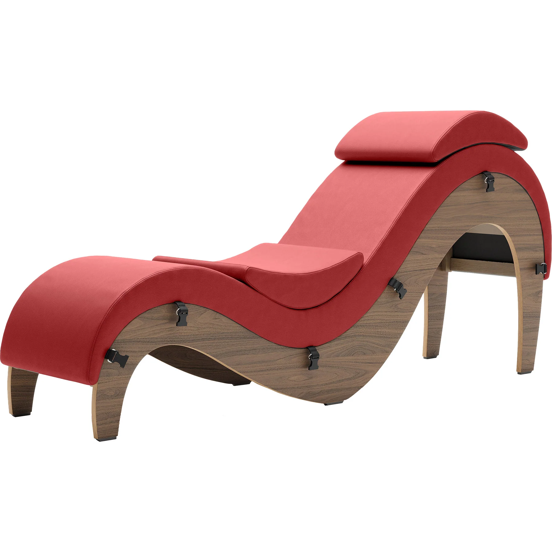 Liberator Supervio Luxury Chaise With Cuff Kit Restraints - Wood & SynLeather™ - Image 45