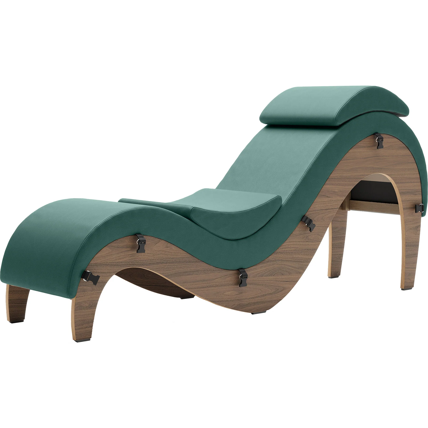 Liberator Supervio Luxury Chaise With Cuff Kit Restraints - Wood & SynLeather™ - Image 55