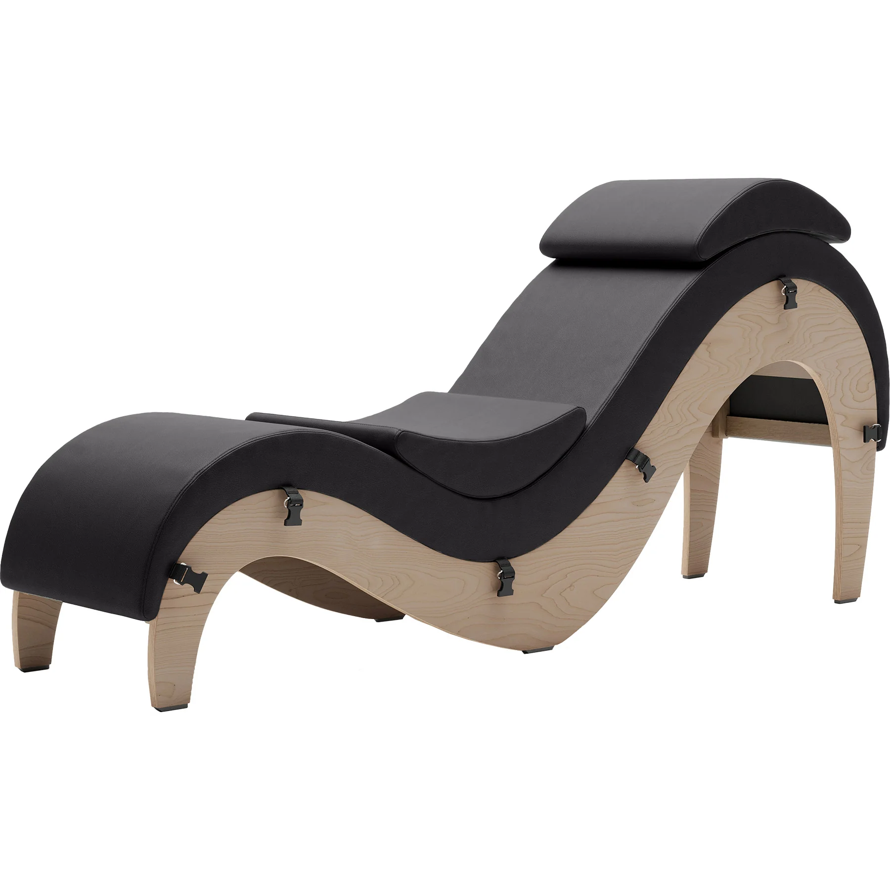 Liberator Supervio Luxury Chaise With Cuff Kit Restraints - Wood & SynLeather™ - Image 8