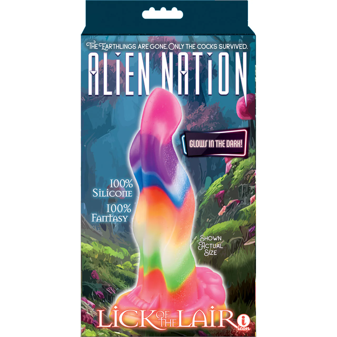 Lick Of The Lair 7" Glow In The Dark Silicone Suction Cup Dildo By Alien Nation - Image 2