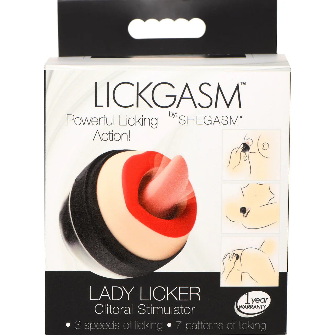 Lickgasm 10X Lady Licker Rechargeable Waterproof Silicone Clitoral Stimulator With Licking Tongue - Image 17