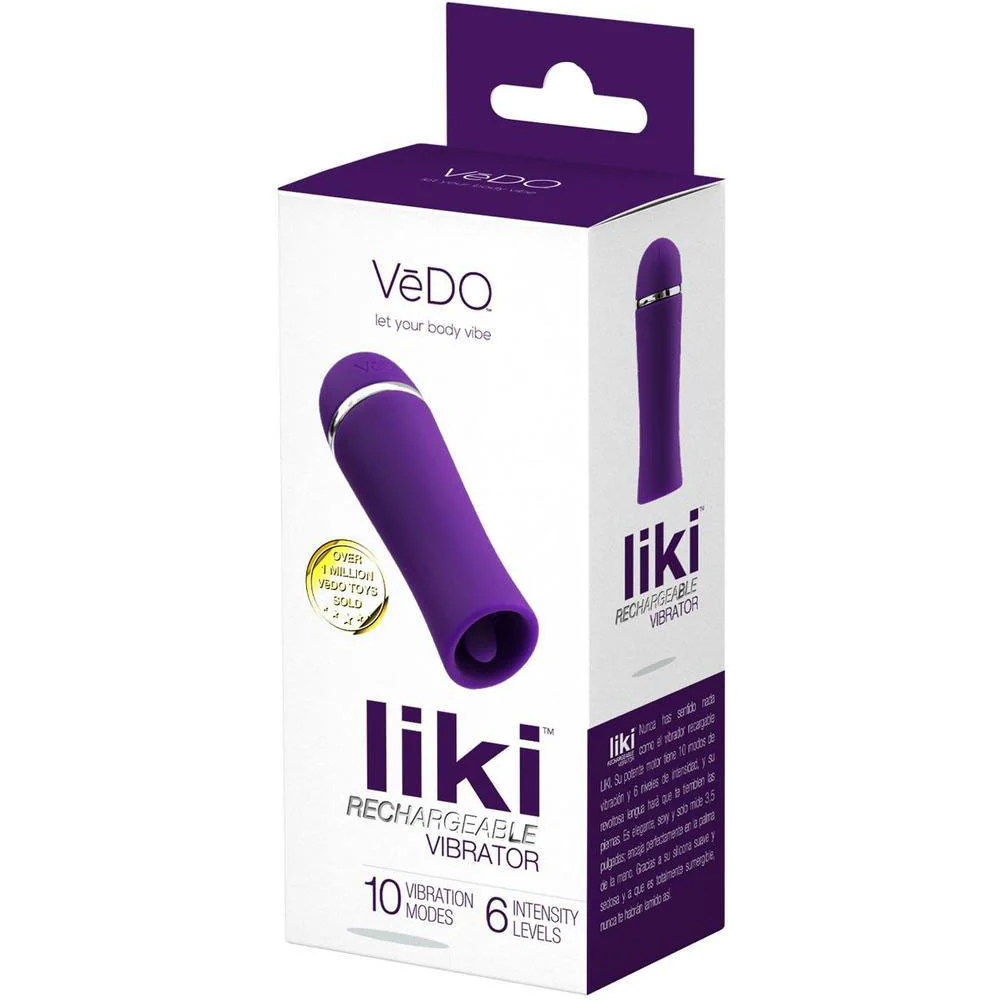 LIKI Rechargeable Silicone Clitoral Flicker Vibrator By VeDO - Deep Purple - Image 3