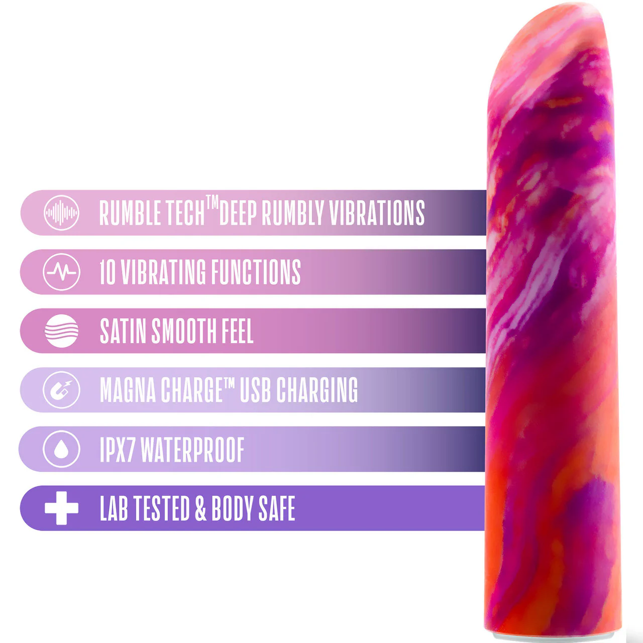 Limited Addiction Fiery Rechargeable Waterproof Power Vibe By Blush - Coral - Image 5