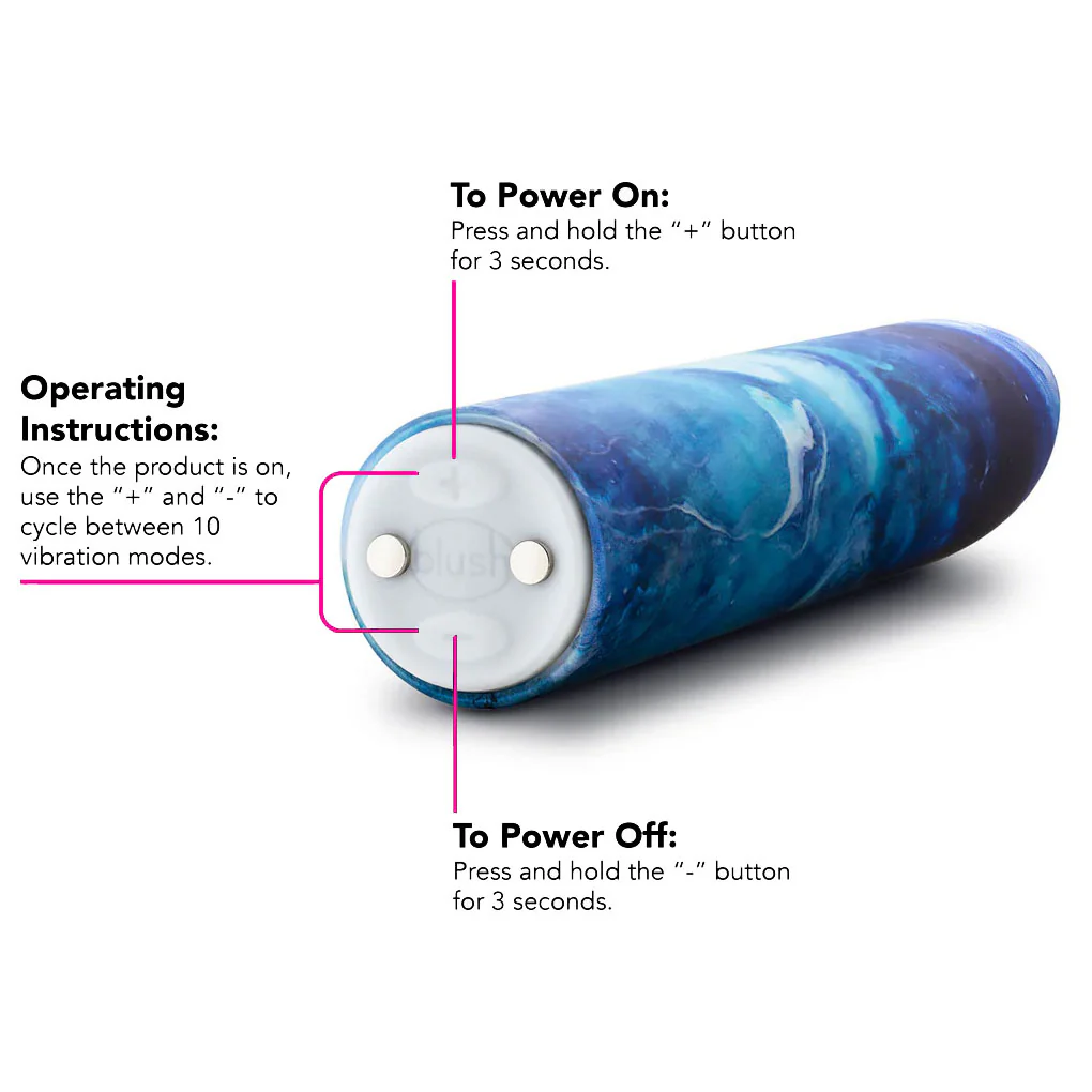Limited Addiction Mesmerize Rechargeable Waterproof Power Vibe By Blush - Azure - Image 6