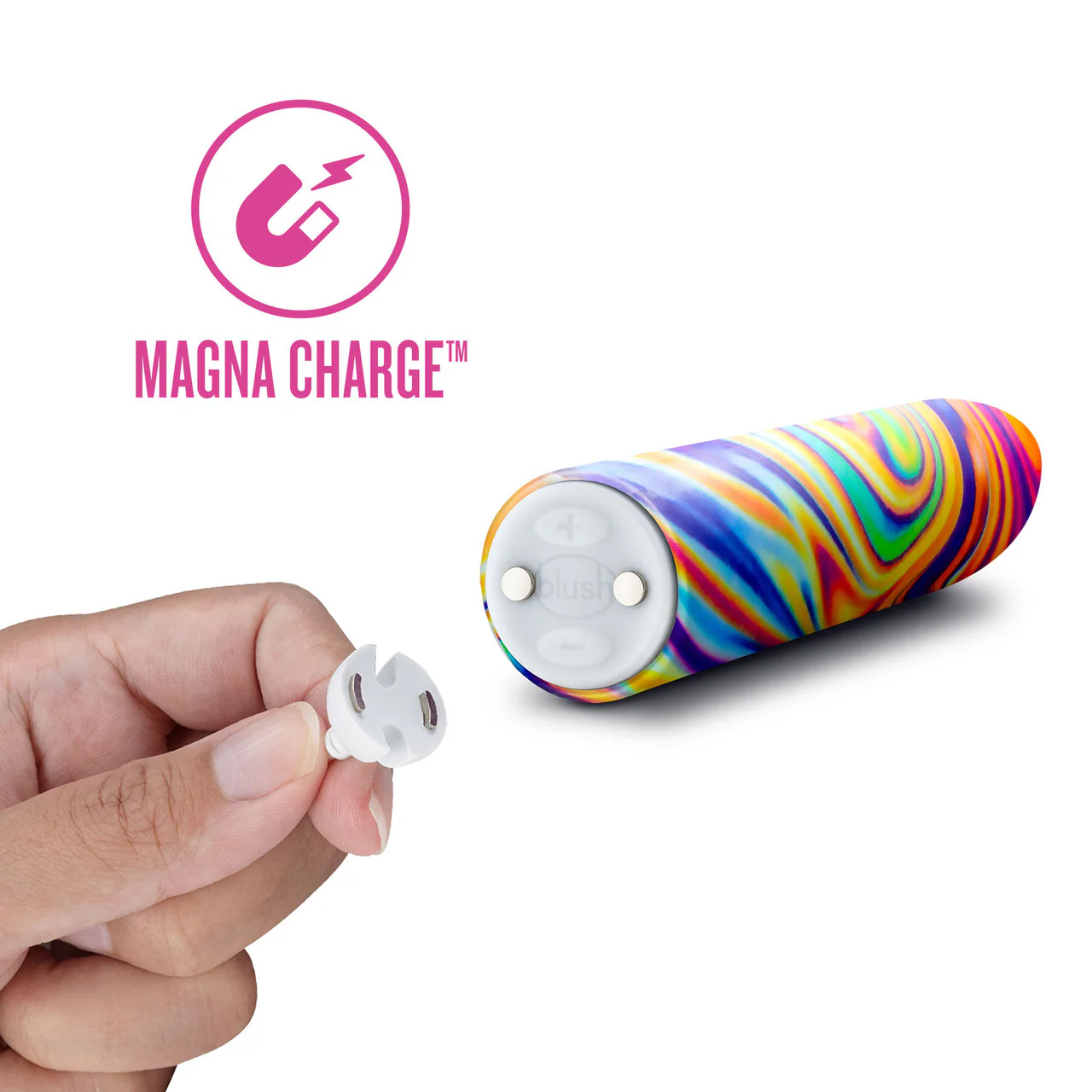 Limited Addiction Psyche Rechargeable Waterproof Power Vibe By Blush - Rainbow - Image 3