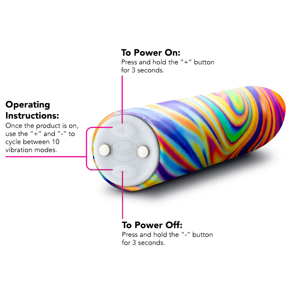 Limited Addiction Psyche Rechargeable Waterproof Power Vibe By Blush - Rainbow - Image 6