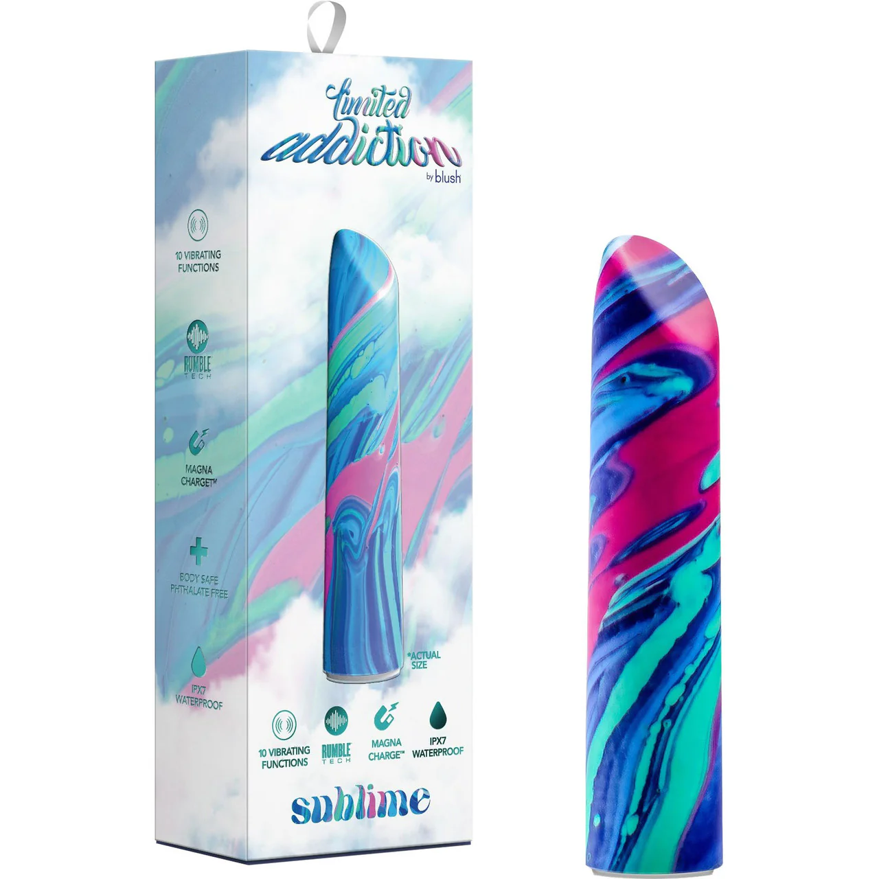 Limited Addiction Sublime Rechargeable Waterproof Power Vibe By Blush - Alexandrite - Image 8