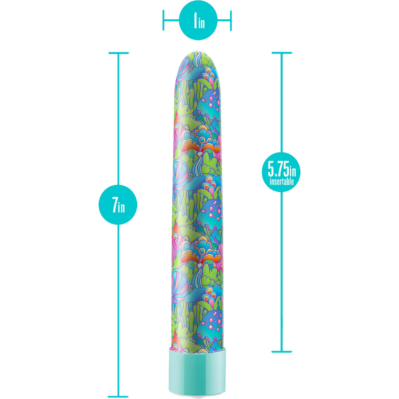 Limited Addiction Utopia Rechargeable Waterproof Slimline Vibrator By Blush - Aqua - Image 6