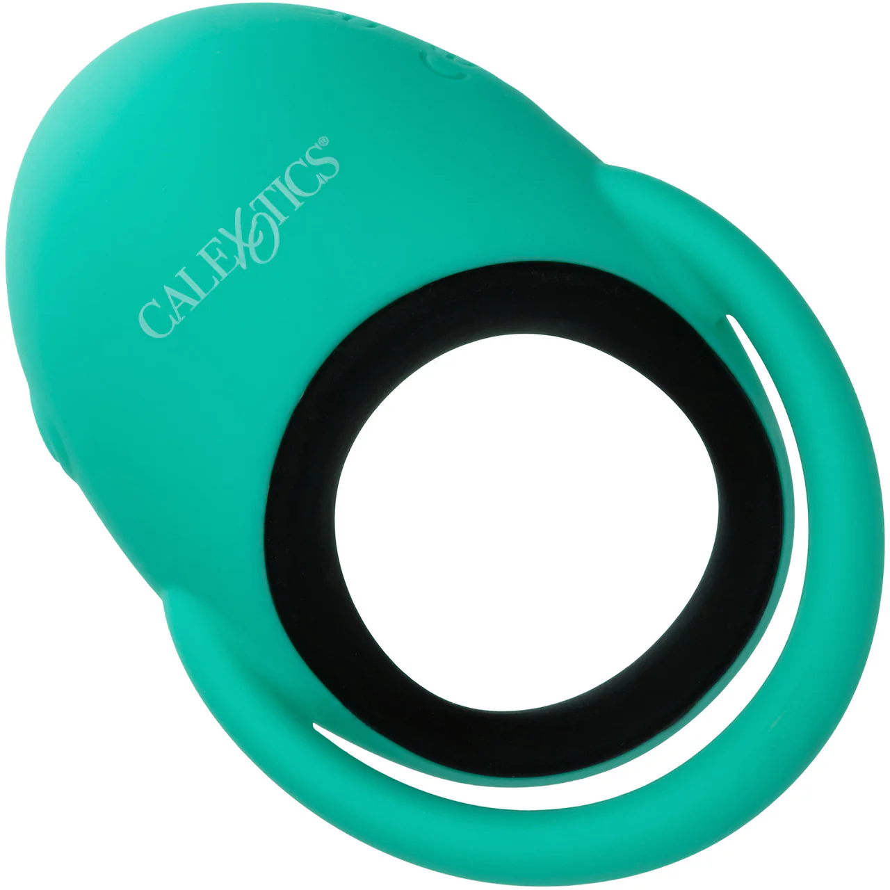 Link Up Remote Alpha Silicone Rechargeable Vibrating Dual Ring Cock Ring With Remote By CalExotics - Image 10