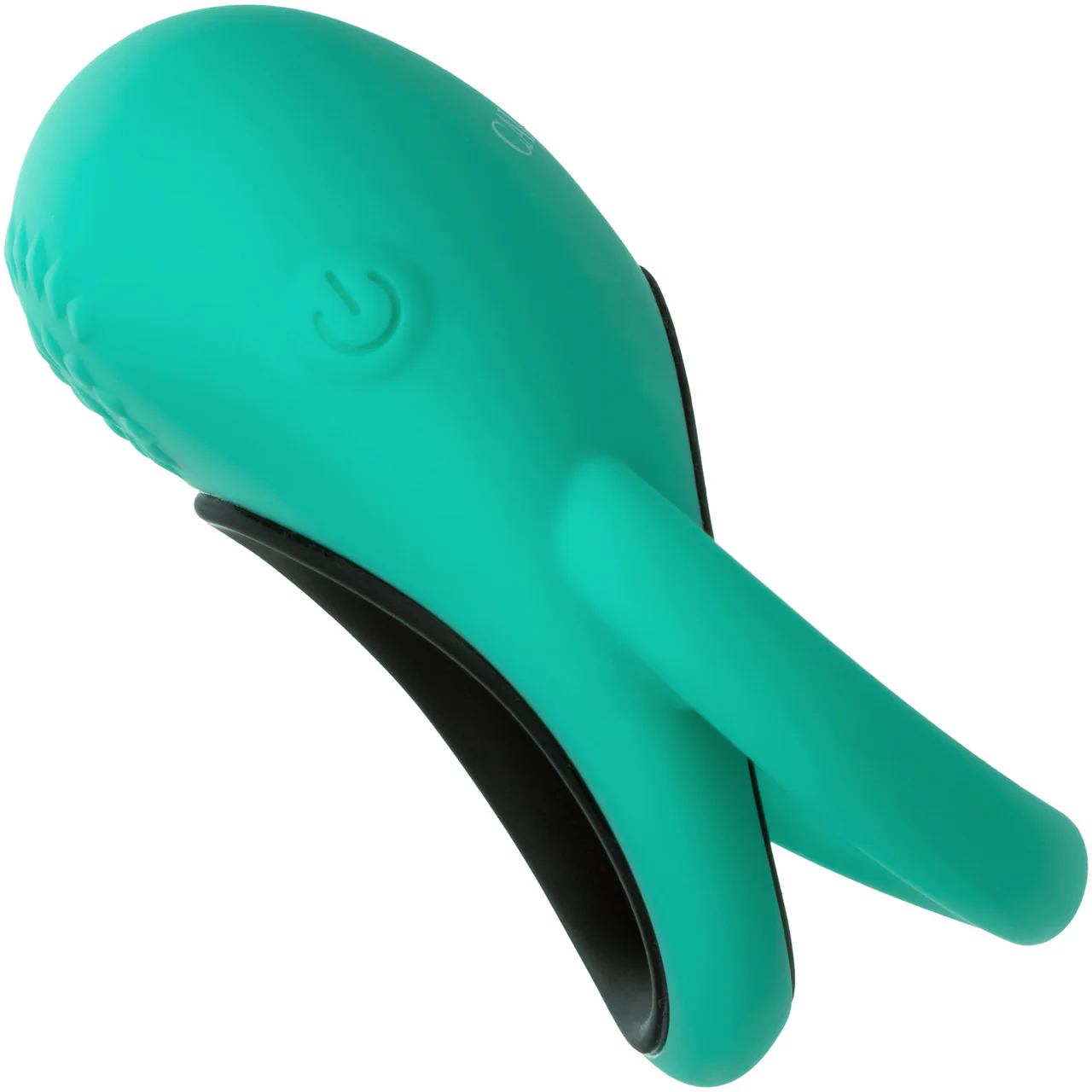 Link Up Remote Alpha Silicone Rechargeable Vibrating Dual Ring Cock Ring With Remote By CalExotics - Image 5