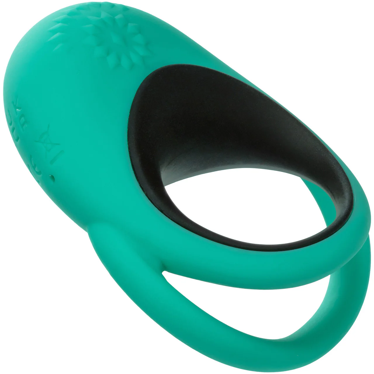 Link Up Remote Alpha Silicone Rechargeable Vibrating Dual Ring Cock Ring With Remote By CalExotics - Image 6